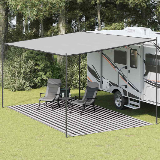 310830 vidaXL Tent Carpet 300x600 cm Anthracite and White