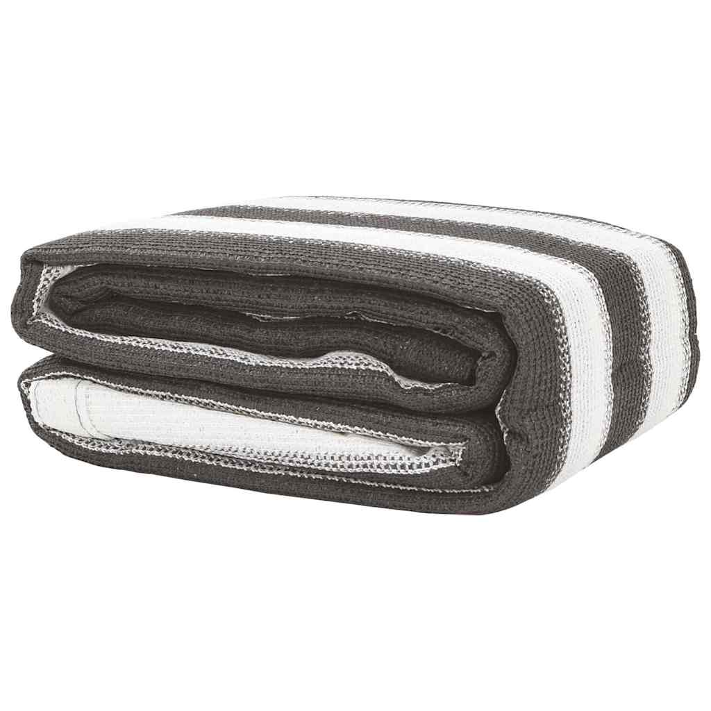 Tent Carpet Anthracite and White 400x800 cm HDPE