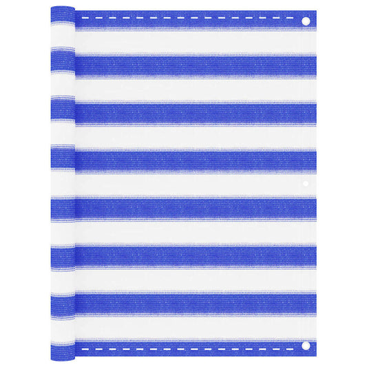 Balcony Screen Blue and White 90x400 cm HDPE