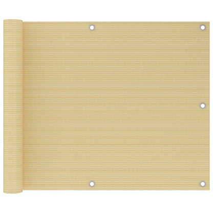 Balcony Screen Beige 75x600 cm HDPE