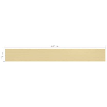 Balcony Screen Beige 75x600 cm HDPE