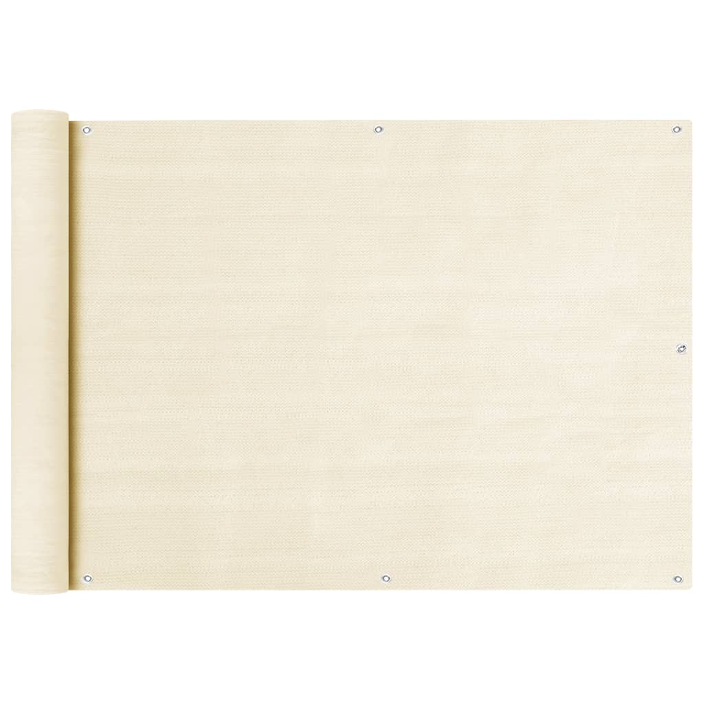Balcony Screen Cream 75x300 cm HDPE
