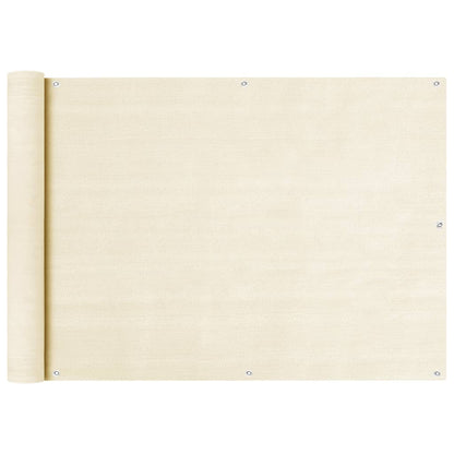Balcony Screen Cream 75x300 cm HDPE