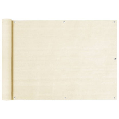 Balcony Screen Cream 75x500 cm HDPE