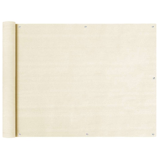 Balcony Screen Cream 90x300 cm HDPE