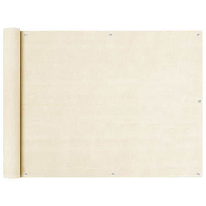 Balcony Screen Cream 90x500 cm HDPE