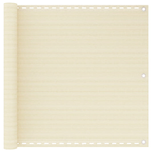 310927 vidaXL Balcony Screen Cream 90x600 cm HDPE