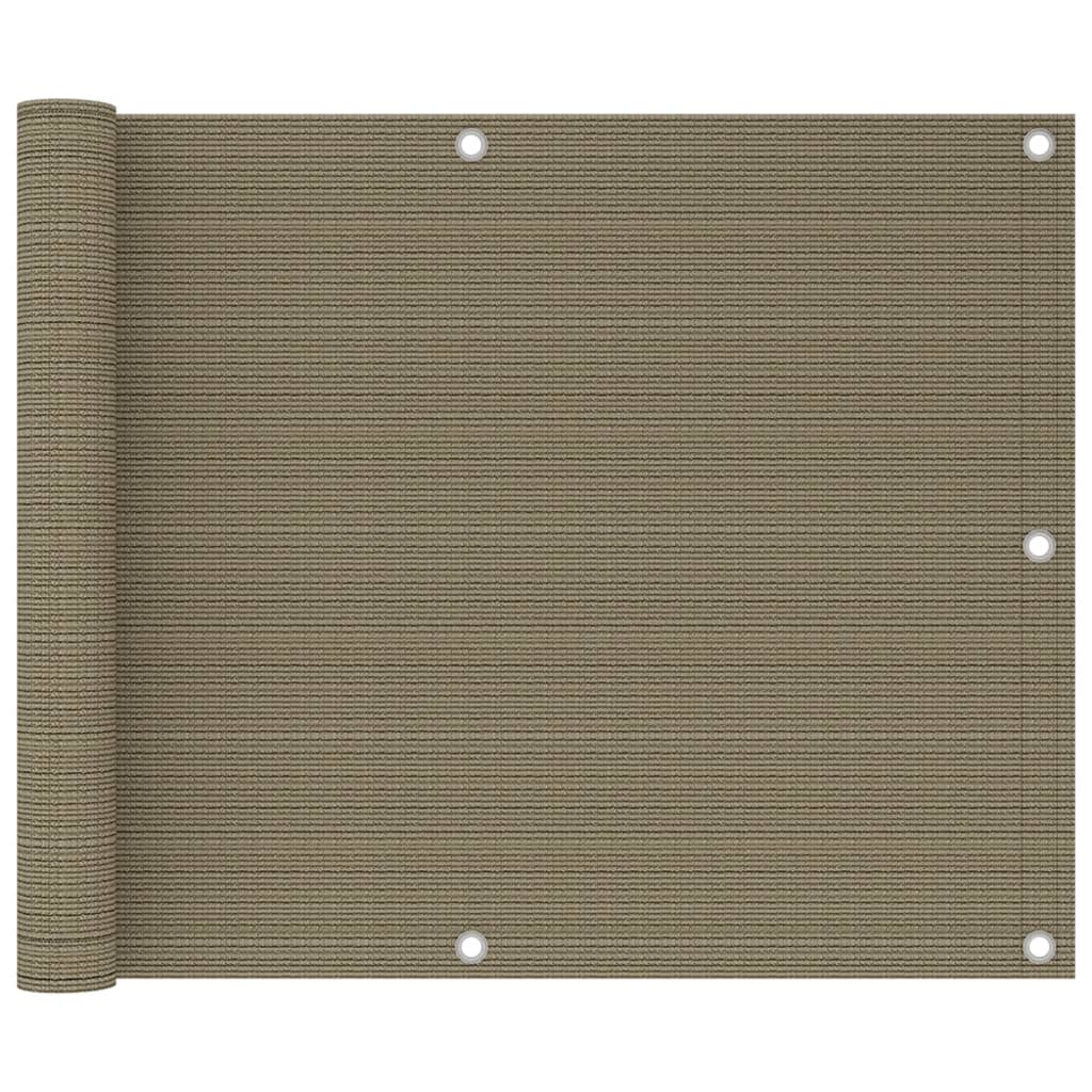 Balcony Screen Taupe 75x300 cm HDPE