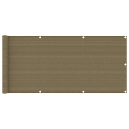 Balcony Screen Taupe 75x600 cm HDPE