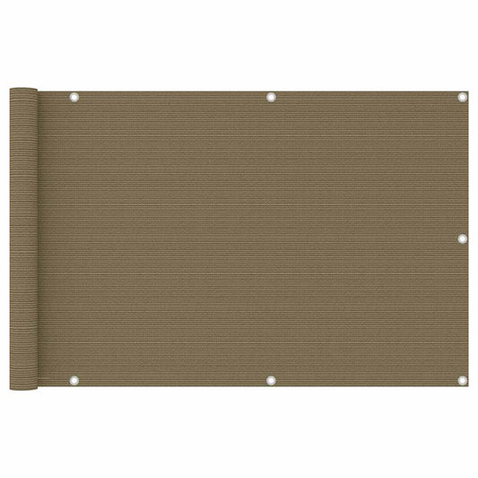 Balcony Screen Taupe 90x400 cm HDPE