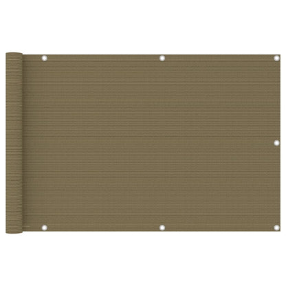 Balcony Screen Taupe 90x500 cm HDPE