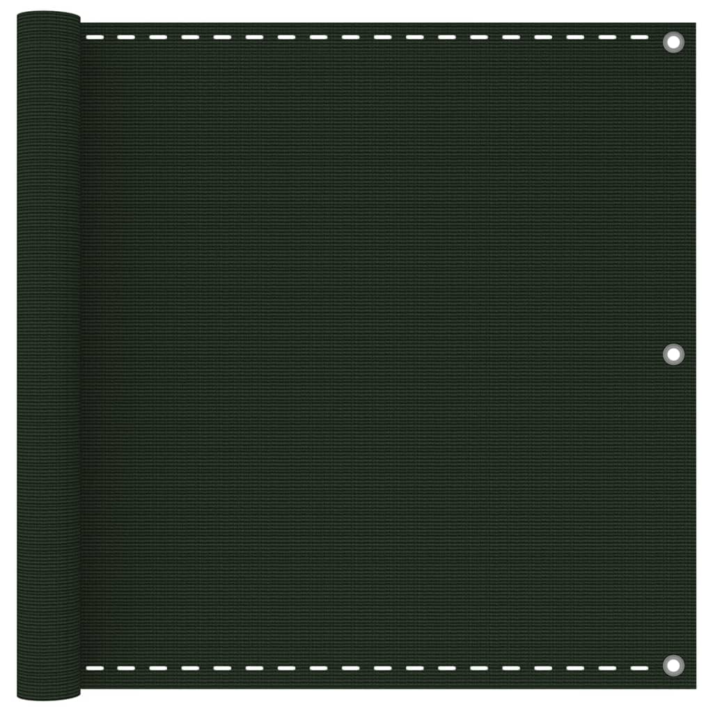 Balcony Screen Dark Green 90x400 cm HDPE