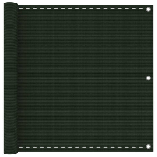 Balcony Screen Dark Green 90x400 cm HDPE