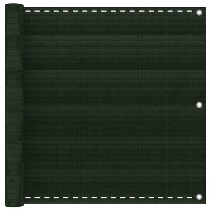 Balcony Screen Dark Green 90x500 cm HDPE