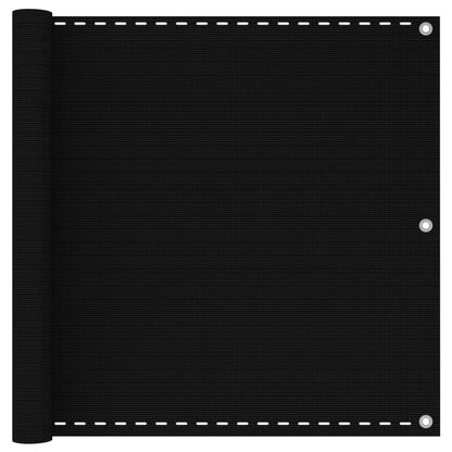 Balcony Screen Black 90x300 cm HDPE