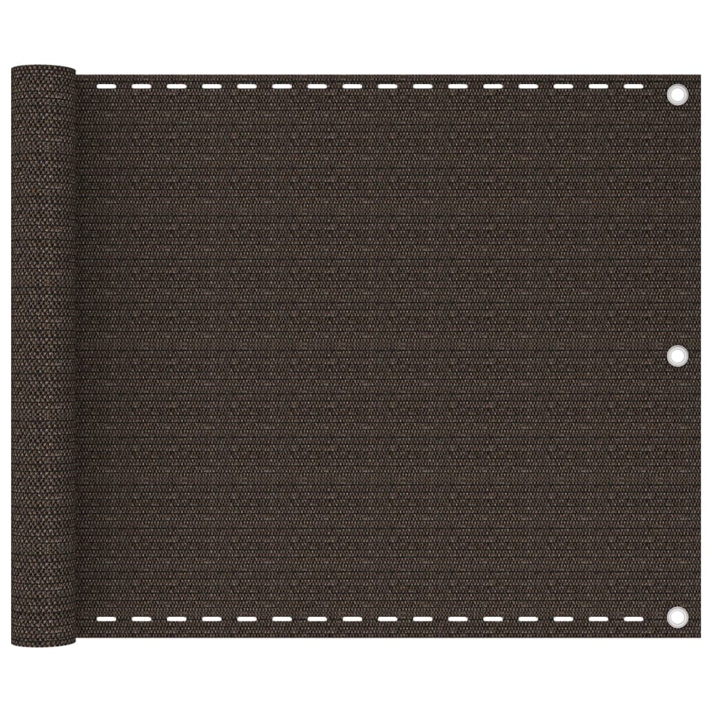 Balcony Screen Brown 75x300 cm HDPE