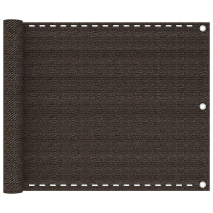 Balcony Screen Brown 75x400 cm HDPE