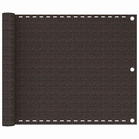 Balcony Screen Brown 75x400 cm HDPE
