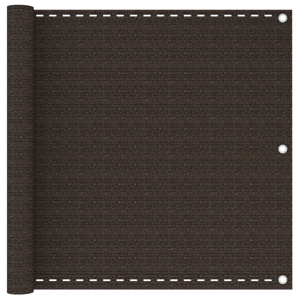 Balcony Screen Brown 90x400 cm HDPE