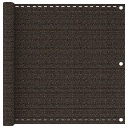 Balcony Screen Brown 90x400 cm HDPE