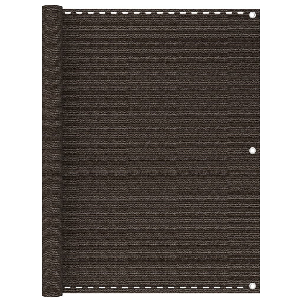 Balcony Screen Brown 120x600 cm HDPE