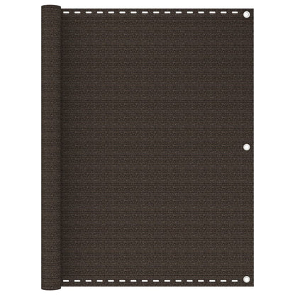 Balcony Screen Brown 120x600 cm HDPE