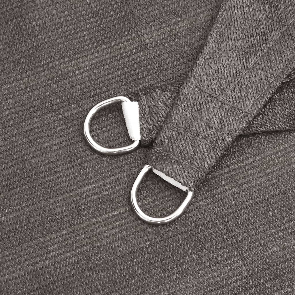 Sunshade Sail 160 g/m² Anthracite 2.5x2.5 m HDPE
