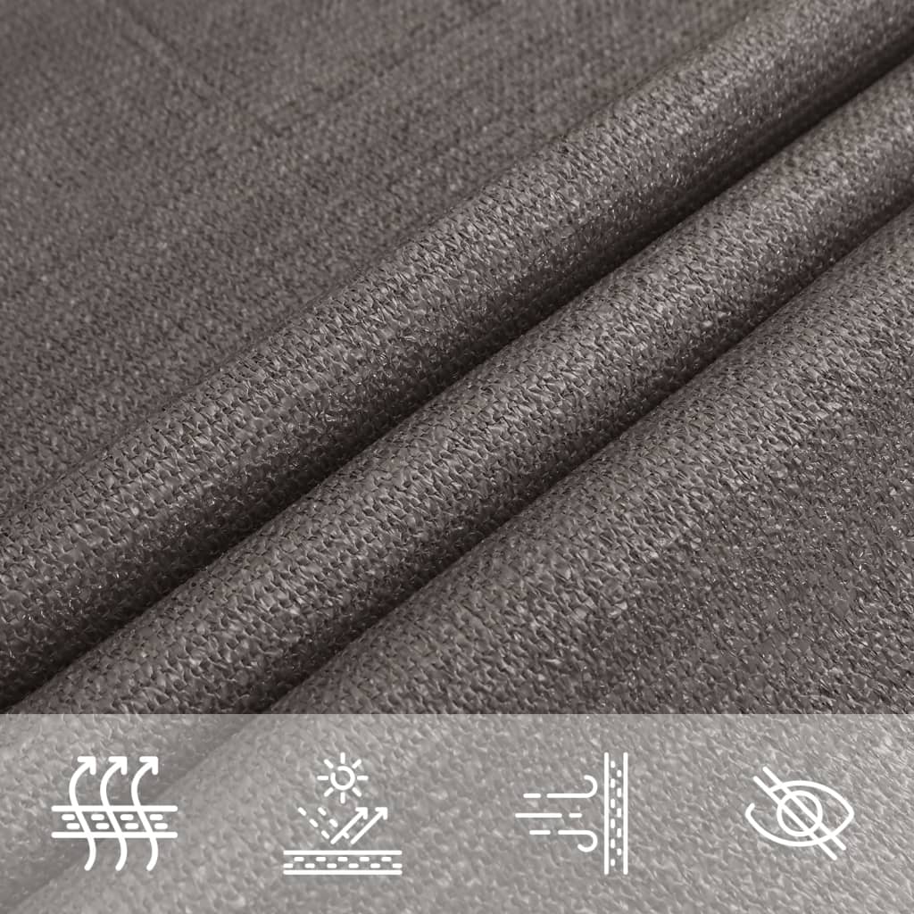 Sunshade Sail 160 g/m² Anthracite 7x7 m HDPE