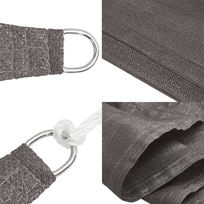 Sunshade Sail 160 g/m² Anthracite 7x7 m HDPE