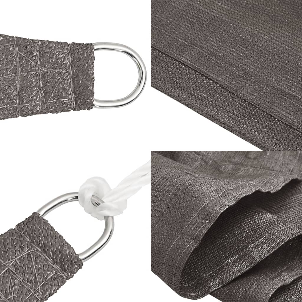 Sunshade Sail 160 g/m² Anthracite 2x3 m HDPE