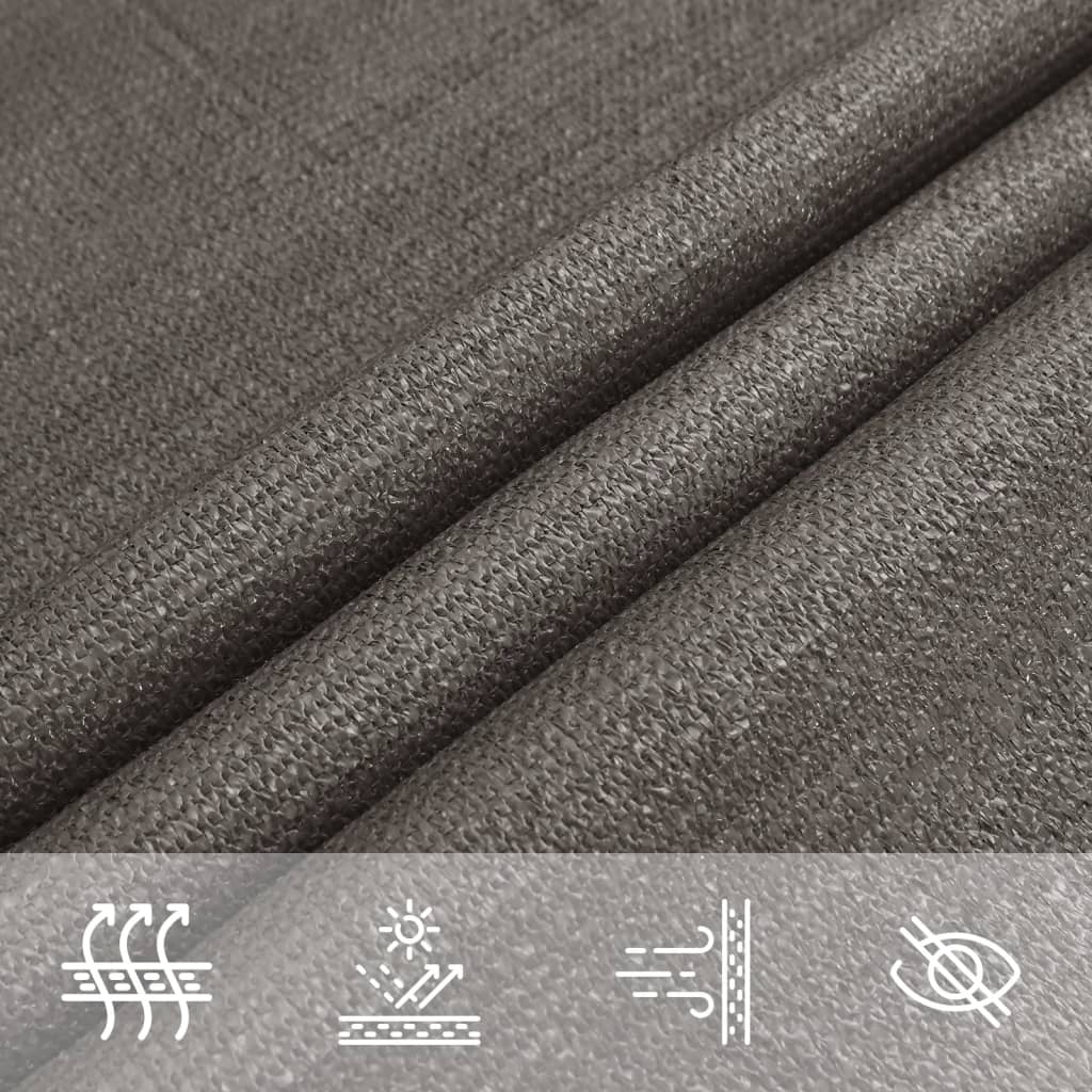 Sunshade Sail 160 g/m² Anthracite 3x4 m HDPE