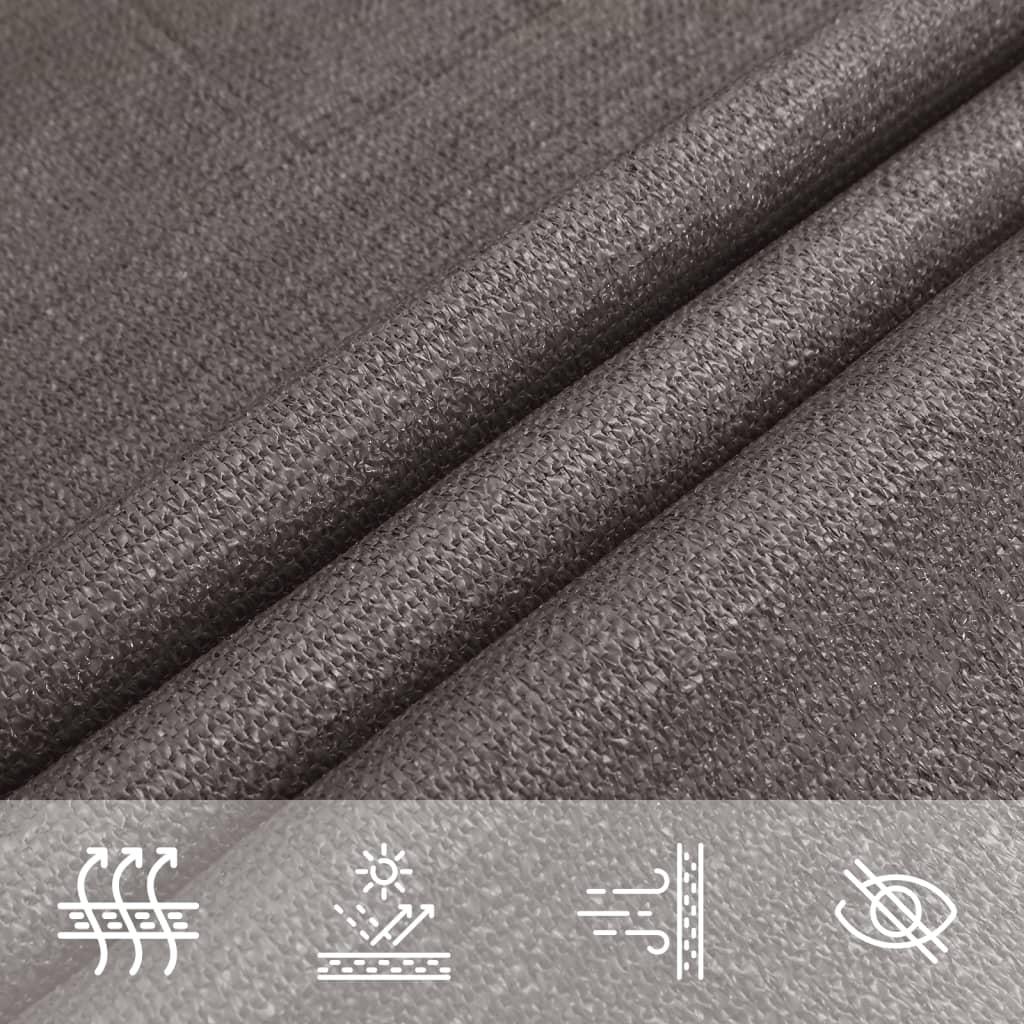 Sunshade Sail 160 g/m² Anthracite 4x4x4 m HDPE