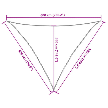 Sunshade Sail 160 g/m² Beige 5x5x6 m HDPE