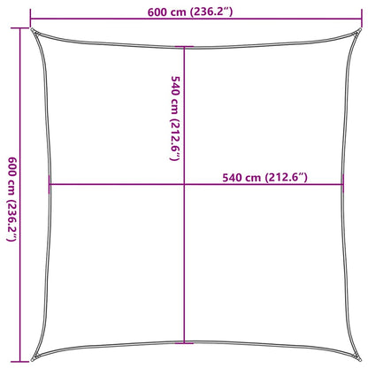 311279 vidaXL Sunshade Sail 160 g/m² Light Green 6x6 m HDPE