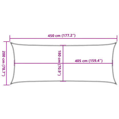 Sunshade Sail 160 g/m² Light Green 2x4.5 m HDPE