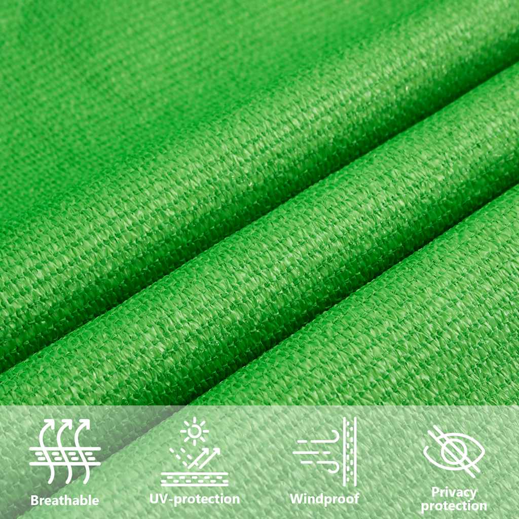 Sunshade Sail 160 g/m² Light Green 5x7x7 m HDPE