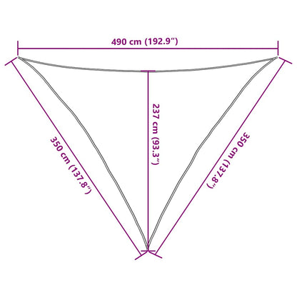 311367 vidaXL Sunshade Sail 160 g/m² Terracotta 3,5x3,5x4,9 m HDPE