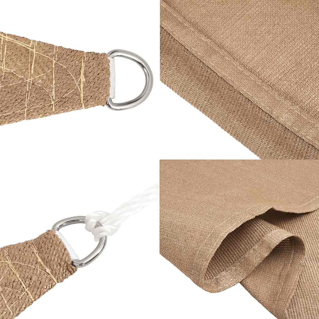 Sunshade Sail 160 g/m² Taupe 5x5 m HDPE