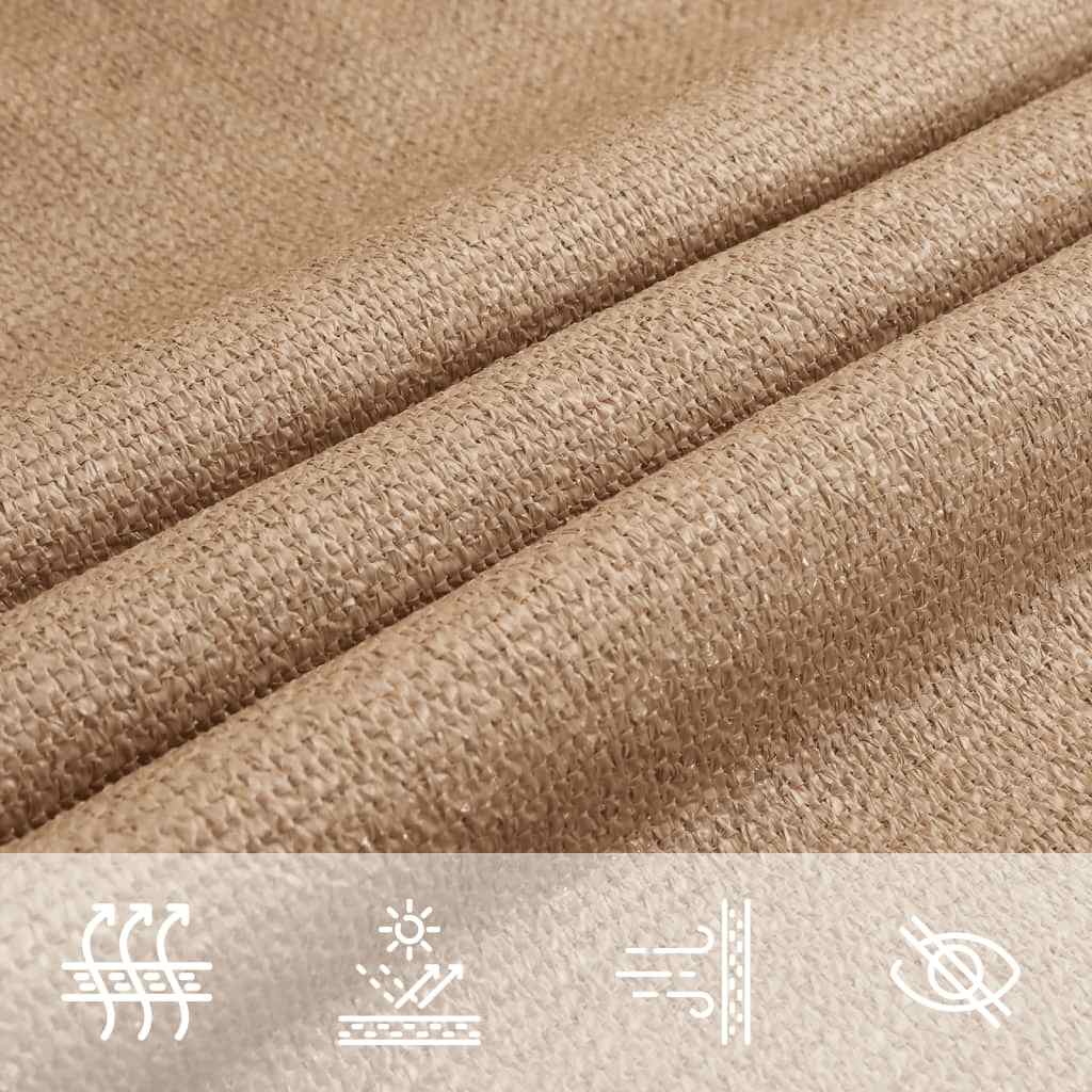 Sunshade Sail 160 g/m² Taupe 2x2.5 m HDPE
