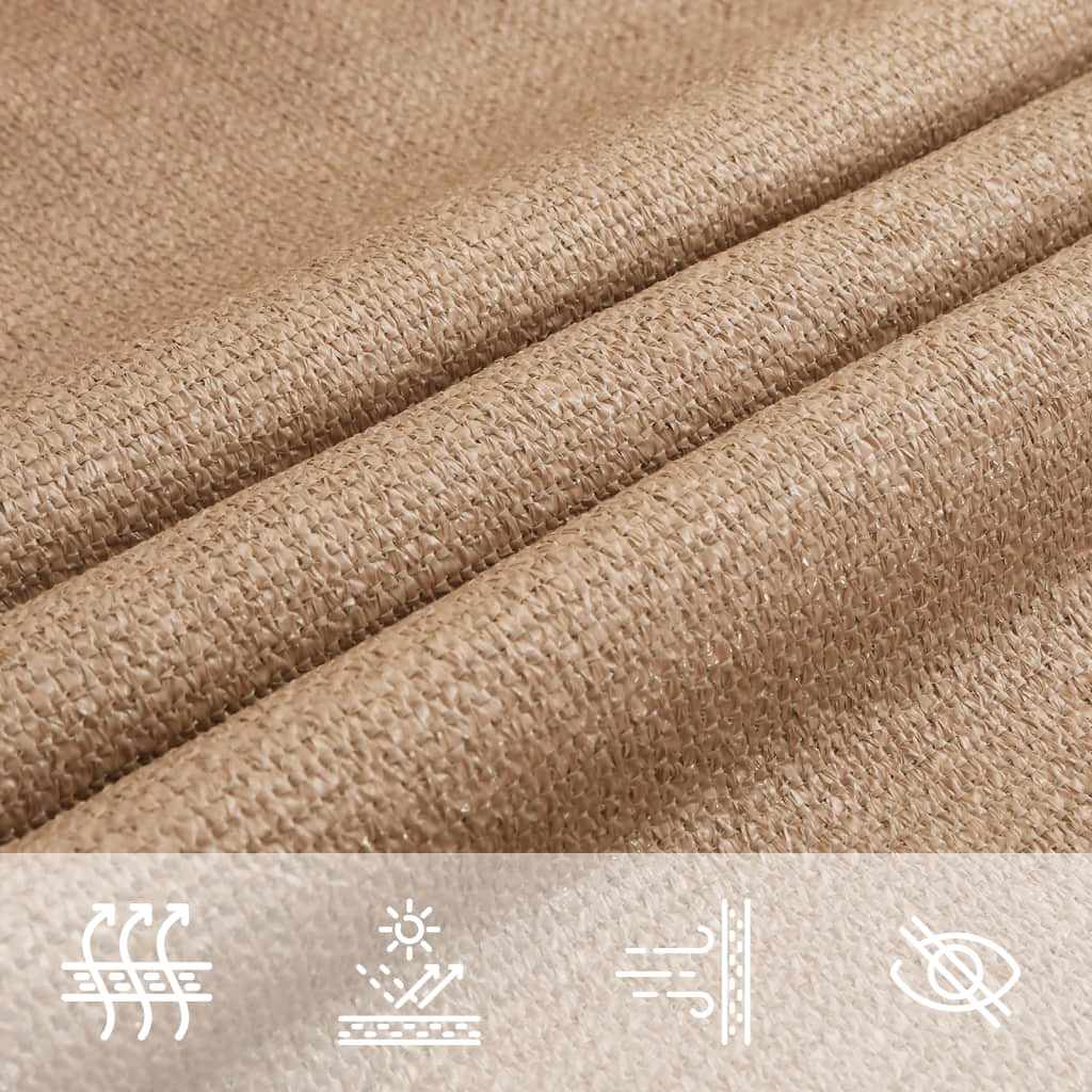 Sunshade Sail 160 g/m² Taupe 2.5x2.5x3.5 m HDPE