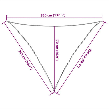 Sunshade Sail 160 g/m² Taupe 2.5x2.5x3.5 m HDPE