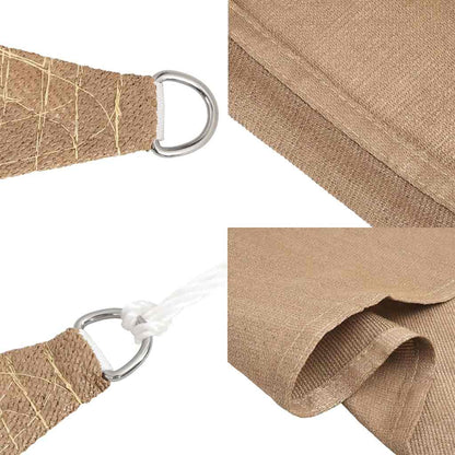 Sunshade Sail 160 g/m² Taupe 3x3x3 m HDPE