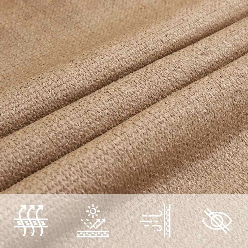 Sunshade Sail 160 g/m² Taupe 3x3x3 m HDPE