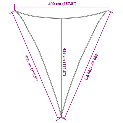 Sunshade Sail 160 g/m² Dark Green 4x5x5 m HDPE