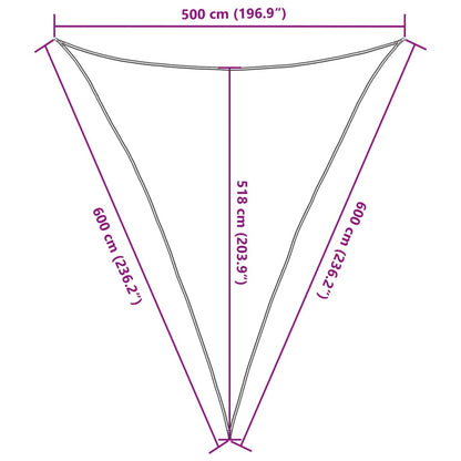 Sunshade Sail 160 g/m² Dark Green 5x6x6 m HDPE