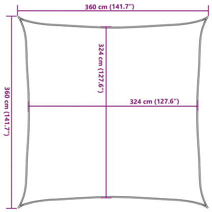 Sunshade Sail 160 g/m² Square Blue 3.6x3.6 m HDPE
