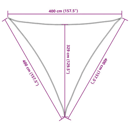 Sunshade Sail 160 g/m² Blue 4x4x4 m HDPE