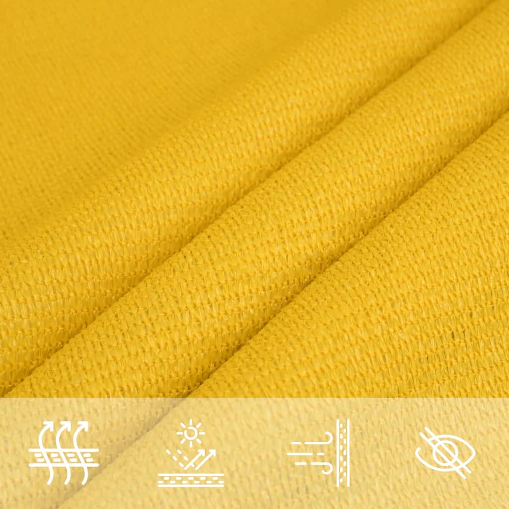 Sunshade Sail 160 g/m² Yellow 3x3 m HDPE