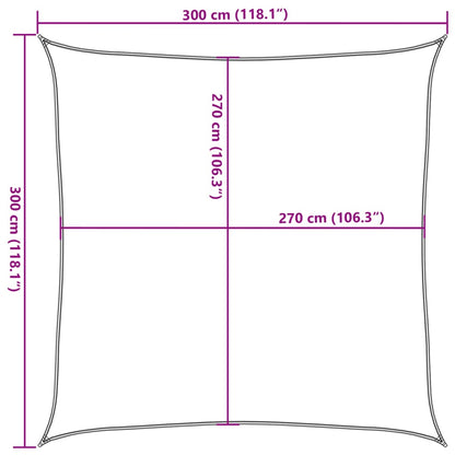 Sunshade Sail 160 g/m² Yellow 3x3 m HDPE
