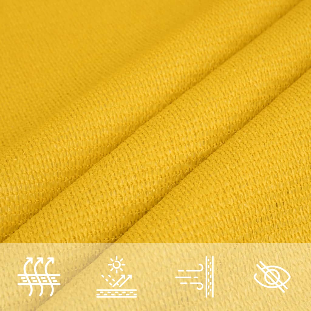 Sunshade Sail 160 g/m² Yellow 3.6x3.6 m HDPE